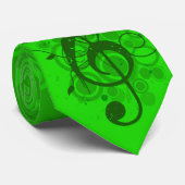 Un vert plus foncé de cravate musicale (Roulé)