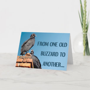 Un Vieux Buzzard À Une Autre Carte De Voeux Annive