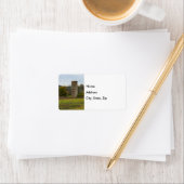 Un vieux Étiquette de adresse de silo agricole (En situation)