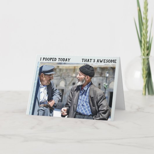 UN VIEUX GARS QUI DEVIENT VIEUX, UNE CARTE D'ANNIV (Devant)