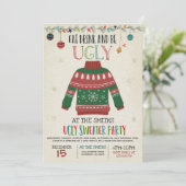 Un Vilain Invitation De Fête Qui Mange Un Verre Et (Debout devant)