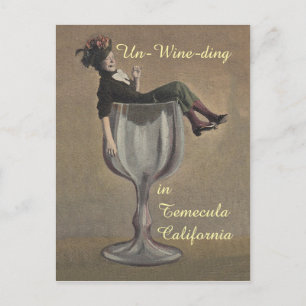Un vin qui se passe amusant Vin Gal vintage Cartes