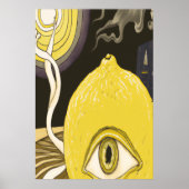 Un visage Citron aux yeux | AI Art Poster (Devant)