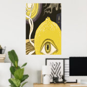 Un visage Citron aux yeux | AI Art Poster (Bureau à domicile)