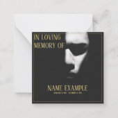 Un visage endormi dans la carte à demi-ombre (Devant)