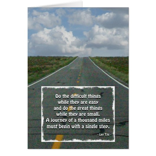 Un voyage de 1000 Miles... (Laotse) (Devant)