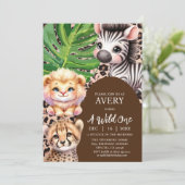 Un Wild Un premier anniversaire Invitations (Debout devant)