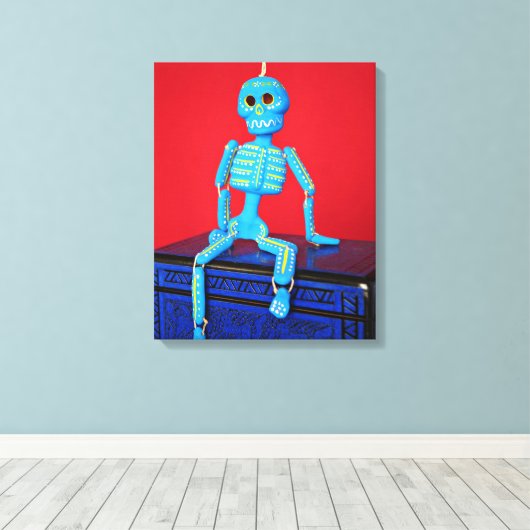 Una Calaca Canvas Print (Insitu (Houten vloer))