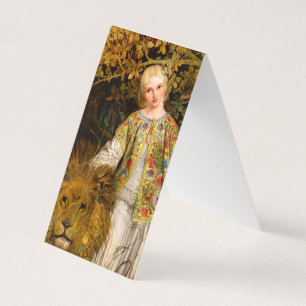 Una en de leeuw, 1860, William Bell Scott Visitekaartjes