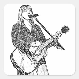 Una famosa divina vierkante sticker