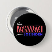 Una Feminista Para Joe Biden Round Button (Voorkant /achterkant)