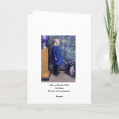 Una in Blauwe Kleding Kaart (Achterkant)