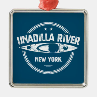 Unadilla, New York Kayak Metalen Ornament