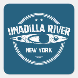 Unadilla, New York Kayak Vierkante Sticker