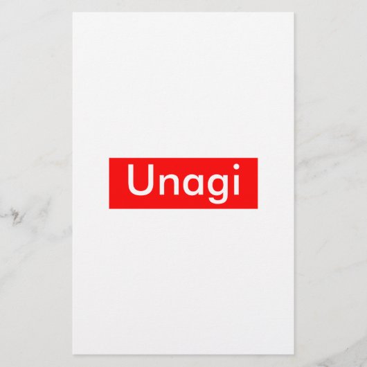 Unagi Label Briefpapier (Voorkant)