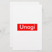 Unagi Label Briefpapier (Voorkant / Achterkant)