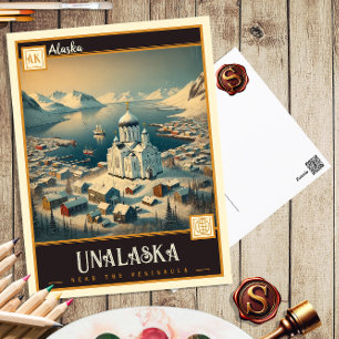 Unalaska, Alaska BRIEFKAART