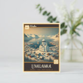 Unalaska, Alaska | Carte postale Vintage (Debout devant)