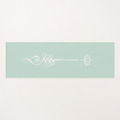 Unalome Duidelijke Achtergrond - Mint + Sneeuw Yog Yogamat (Voorkant (horizontaal))