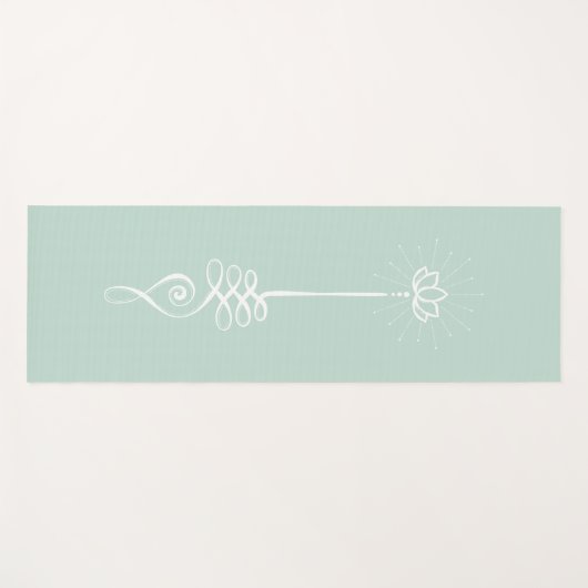 Unalome Duidelijke Achtergrond - Mint + Sneeuw Yog Yogamat (Voorkant (horizontaal))