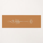 Unalome effen achtergrond - Roest + Dove Yoga Mat (Voorkant (horizontaal))