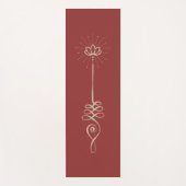 Unalome Effen Achtergrond - Ruby + Dove Yoga Mat (Voorkant)