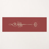 Unalome Effen Achtergrond - Ruby + Dove Yoga Mat (Voorkant (horizontaal))