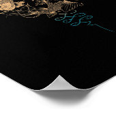 Unalome Zodiac Symbool Fish Pisces Poster (Hoek)