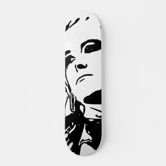 Unamused Girl Skateboard (Voorkant)