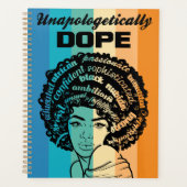 Unapologetically Dope Zwarte Koningin Afrikaanse V Planner (Voorkant)
