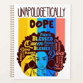 Unapologetically Dope Zwarte Koningin Afrikaanse V Planner