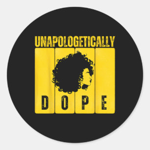 Unapologetically Drug Black History Month Afrikaan Ronde Sticker