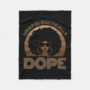 Unapologetically Drug Melanin Afro Queen Black His Fleece Deken