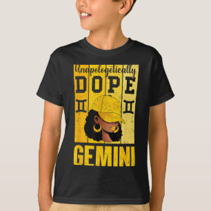 Unapologetically Gemini Black Woman Pet Zodiac T-shirt