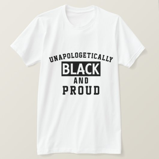 Unapologetisch zwart en rond T-shirt (Design voorkant)