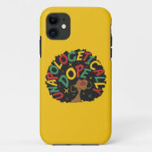 Unapologetisch zwarte dop Afro Case-Mate iPhone Case (Achterkant)
