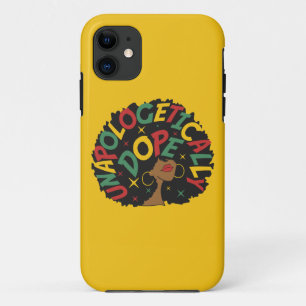 Unapologetisch zwarte dop Afro iPhone 11 Hoesje
