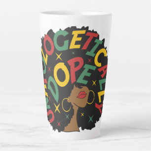 Unapologetisch zwarte dop Afro Latte Mok