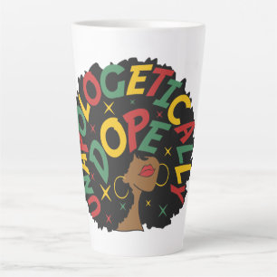 Unapologetisch zwarte dop Afro Latte Mok