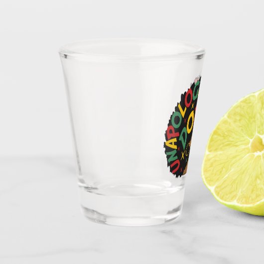 Unapologetisch zwarte dop Afro Shot Glas (Links)
