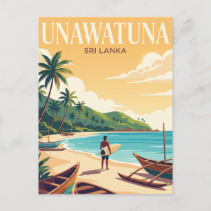 Unawatuna Beach Sri Lanka Briefkaart