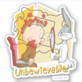 "Unbewievable" Barber BUGS BUNNY™ & Elmer Fudd Sticker (Voorkant)