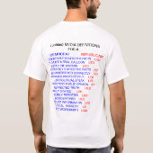 (unbias) MEDIA DEFINITIONS FOR A..., DEMOCRAT, ... T-shirt (Achterkant)