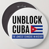 Unblock Cuba Ronde Button 6,0 Cm (Voorkant /achterkant)