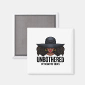 Unbothered Sassy Black Queen African American Ladi Magneet (Voorkant / Achterkant)