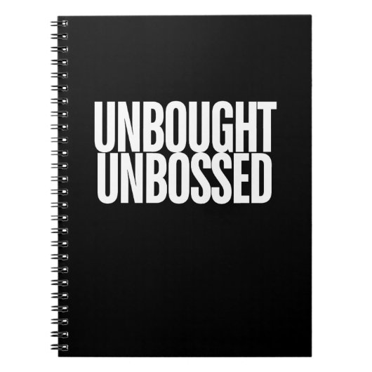 Unbought Unbossed Bold Chisholm Notitieboek (Voorkant)