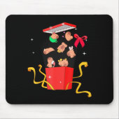 Unboxing Blind Box Capybara Pyjama Ugly Christmas  Muismat (Voorkant)