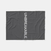 Unbreakable Insrational Motivational Saying  Fleece Deken (Voorkant (Horizontaal))