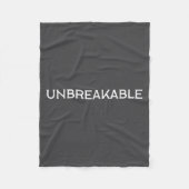 Unbreakable Insrational Motivational Saying  Fleece Deken (Voorkant)