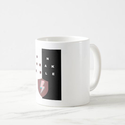 UNBREAKABLE Mug — Motivational Typography (Devant droit)